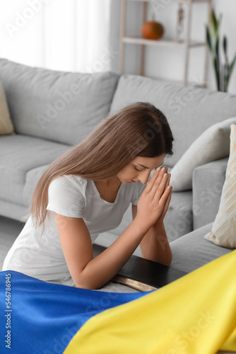 Young woman with Ukrainian ...