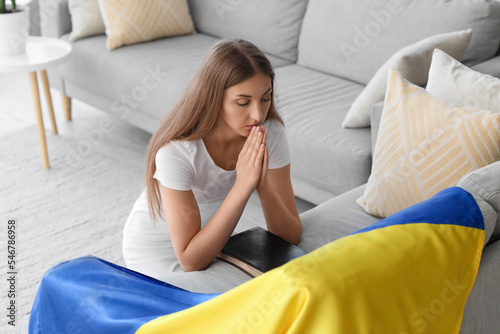 Young woman with Ukrainian ...