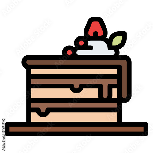 cake piece sweets pastry bakery icon