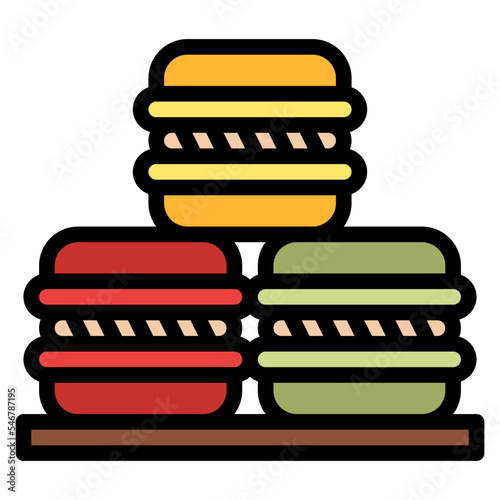 macarons sweets pastry bakery icon