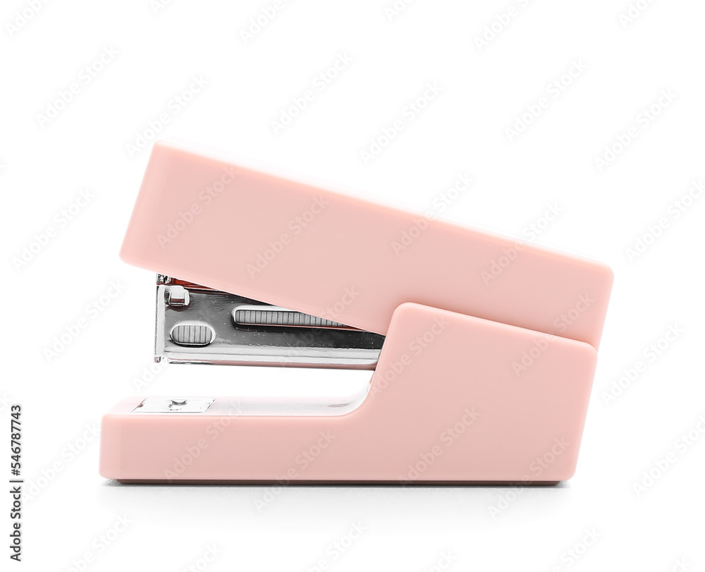 Pink stapler isolated on white background Pink stapler isolated on white background