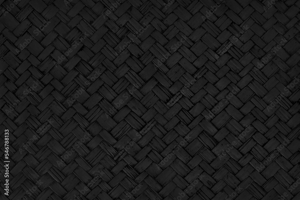 Old black bamboo weave texture background, pattern of woven rattan mat in vintage style. Old black bamboo weave texture background, pattern of woven rattan mat in vintage style.
