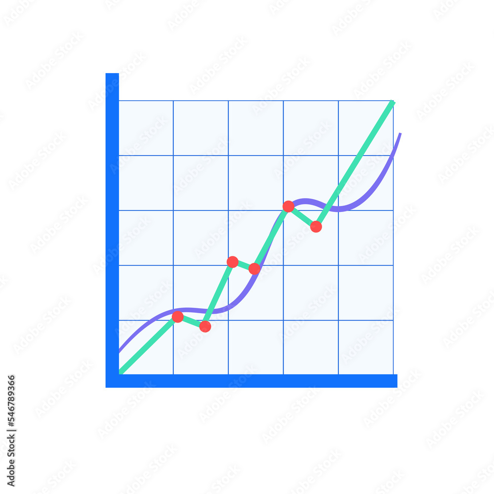 Illustration graphic of Chart. Perfect for banner, social media, etc.