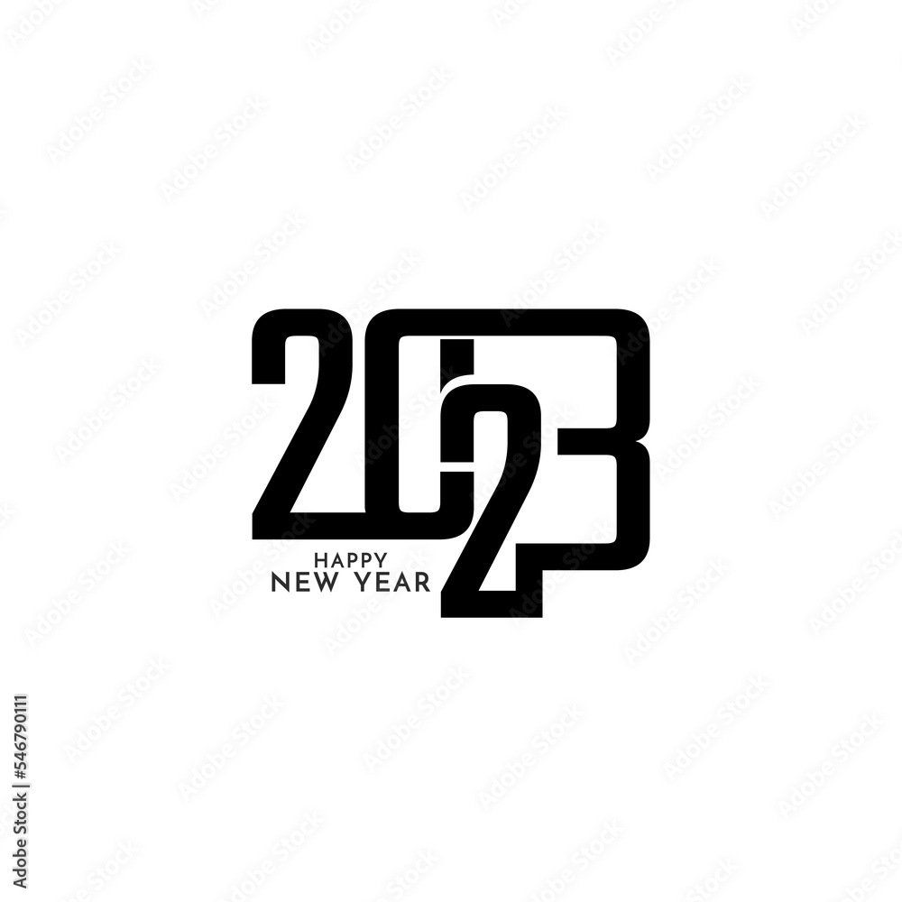 Happy new year 2023 decorative text design background Happy new year 2023 decorative text design background