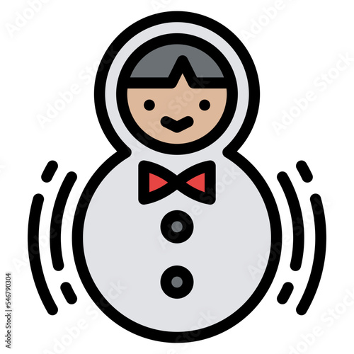 rocking doll tumbler childhood toy icon