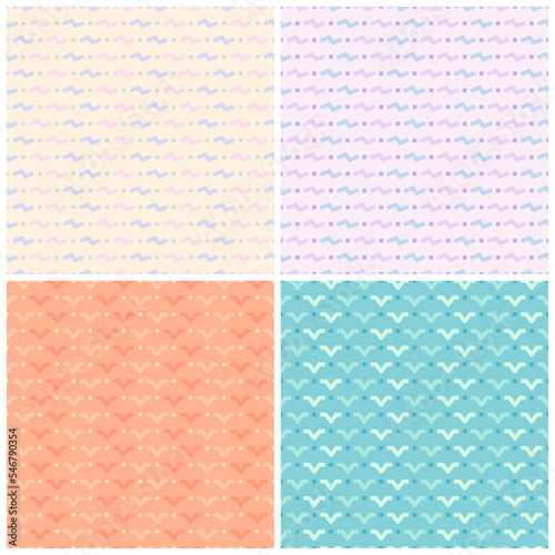 Line seamless pattern, Abstract geometric background, Abstract pattern simple shape, Line background set, vector illustration.