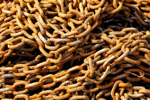 Rusty chains background photo