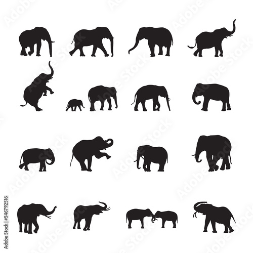 Elephant Silhouettes  Elephant silhouette collection