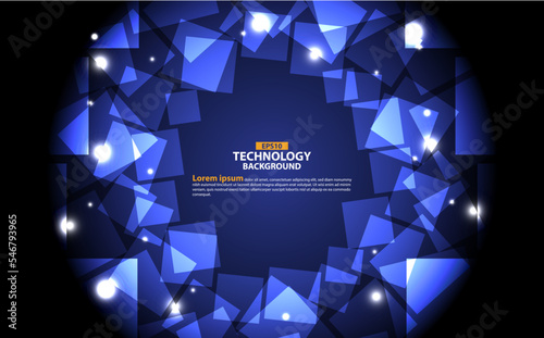 Square Technology Abstract Background Vector