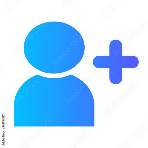 add contact gradient icon