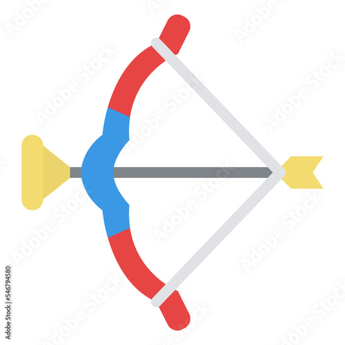 bow arrow childhood toy icon