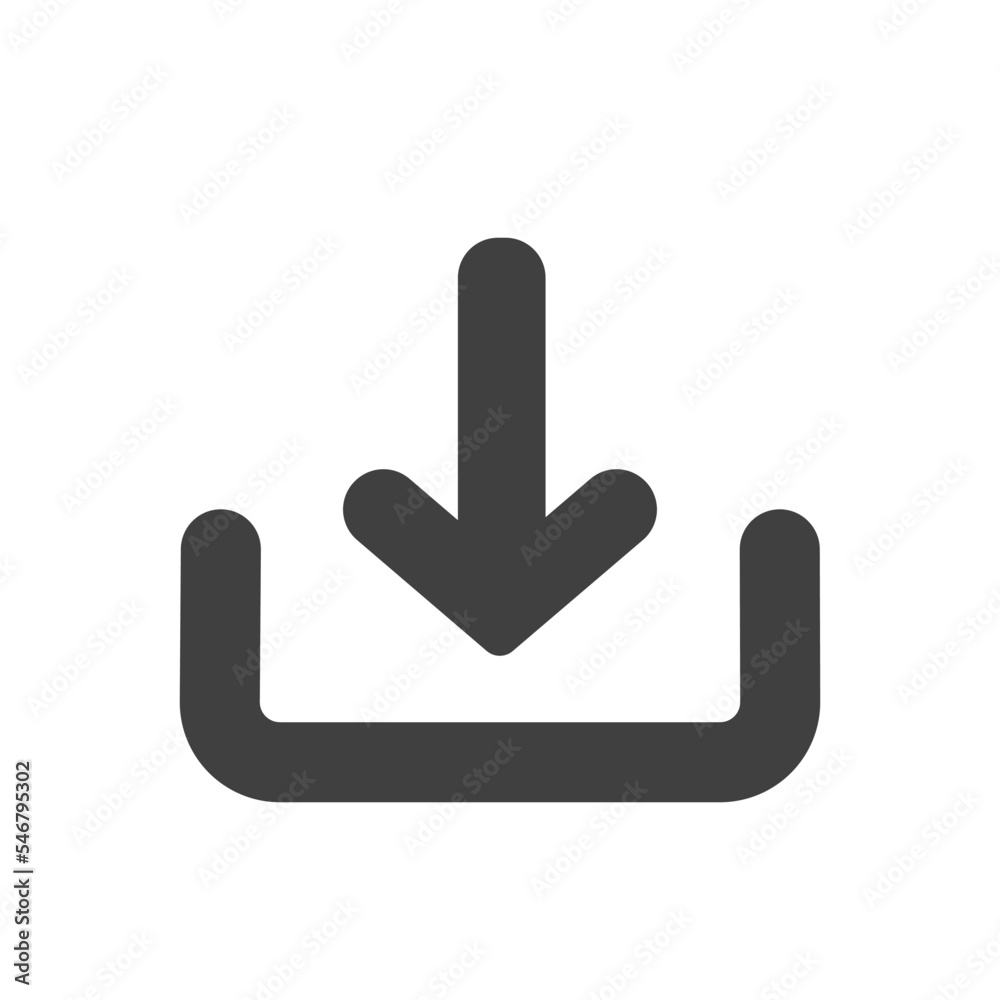 Download icon vector on white background. Download icon vector on white background.