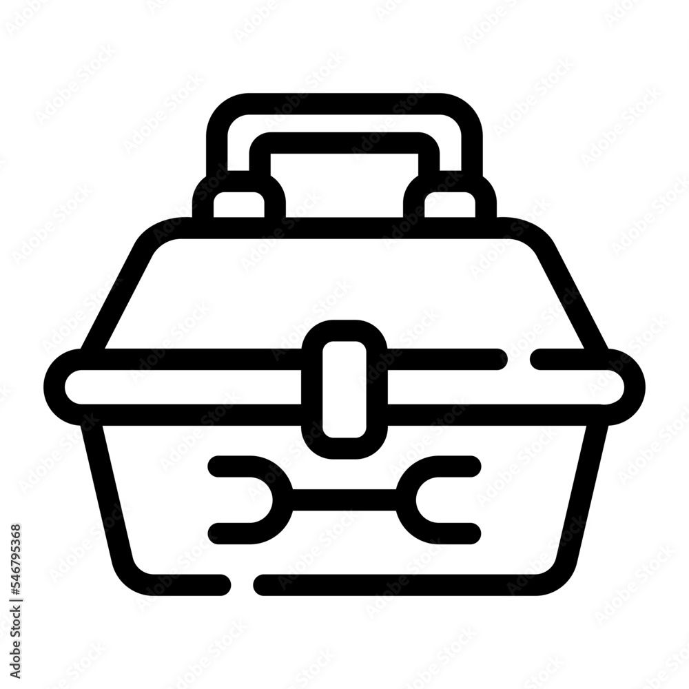Obraz premium toolbox line icon