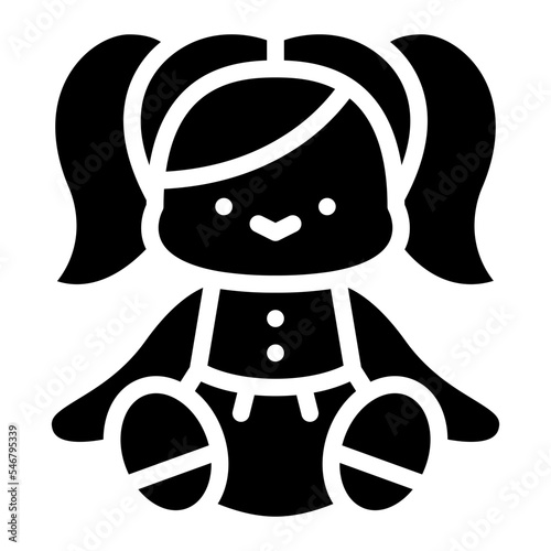 doll girl childhood toy icon