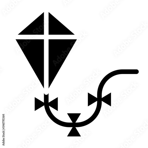 kite fly childhood toy icon