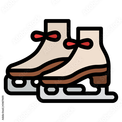 skates ice sport winter icon