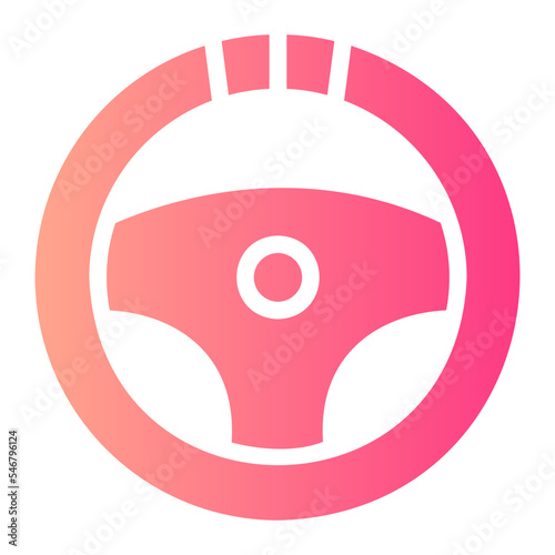steering wheel gradient icon
