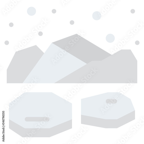 poles ice winter nature icon