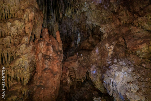 The splendor of nature - bizarre forms of stalactites and stalagmites in the Salamander Cave in northern Israel