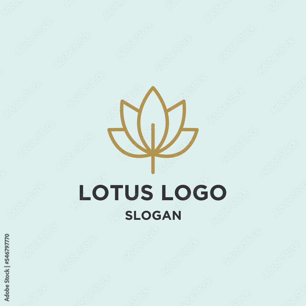 Lotus logo icon flat design template Lotus logo icon flat design template
