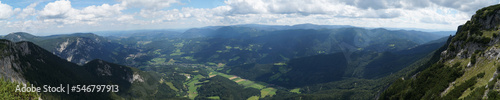Amazing mountain panoramic view of distinctive rax plateau in lower austria, austria.  © grahof_photo