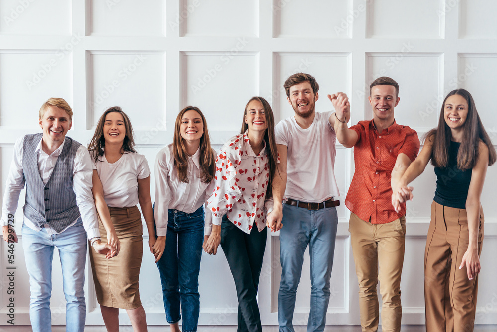 Obraz premium People holding hands. Together, we are stronger