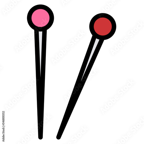 pin sewing tailoring handcraft icon