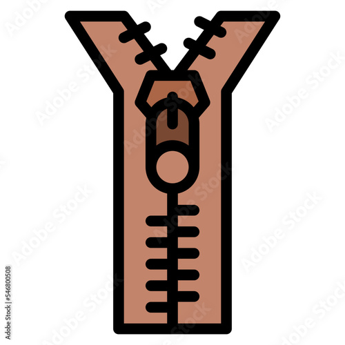 zipper sewing tailoring handcraft icon