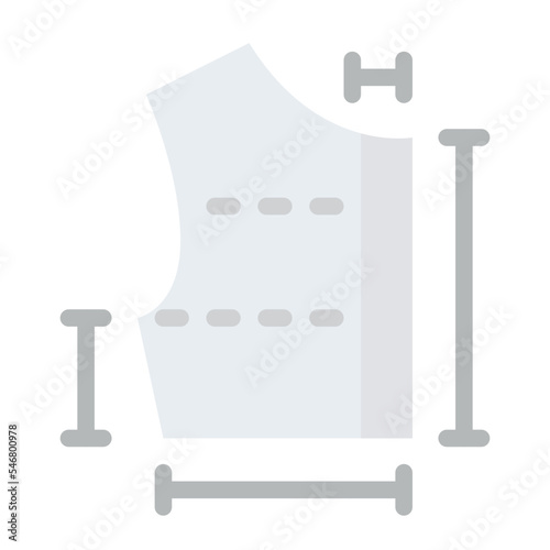 sewing pattern measure sewing tailoring icon