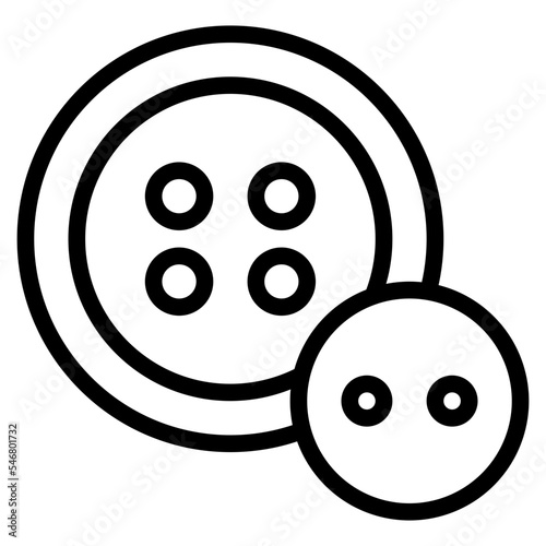 button sewing tailoring handcraft icon