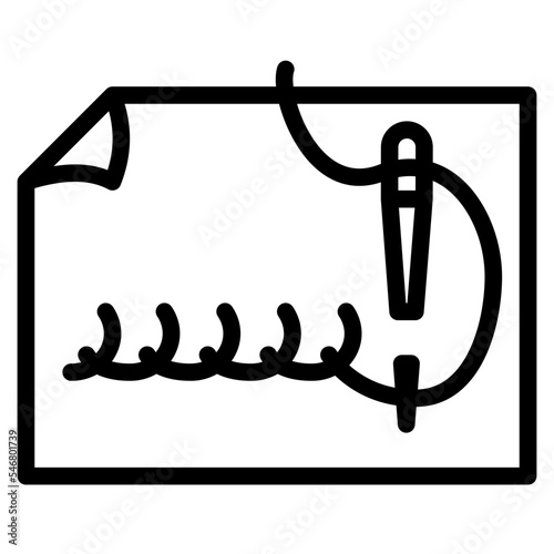 cutwork stitch sewing needle icon