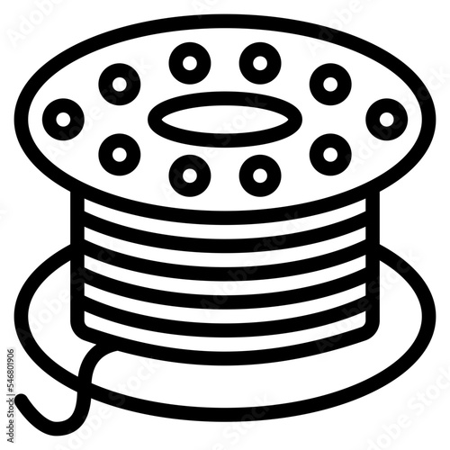 bobbin sewing tailoring needle icon