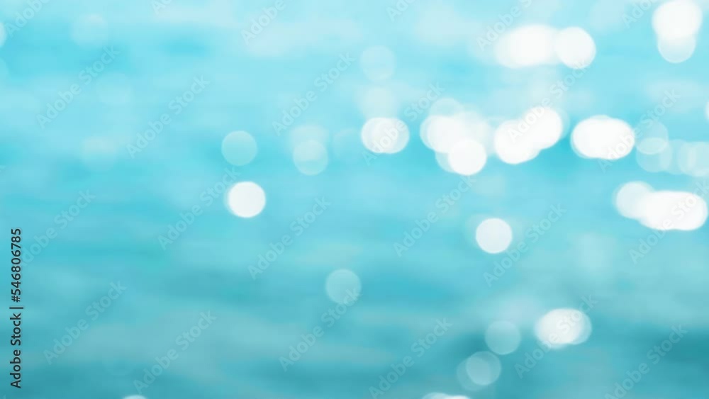 slow motion water of tropical sea, bokeh