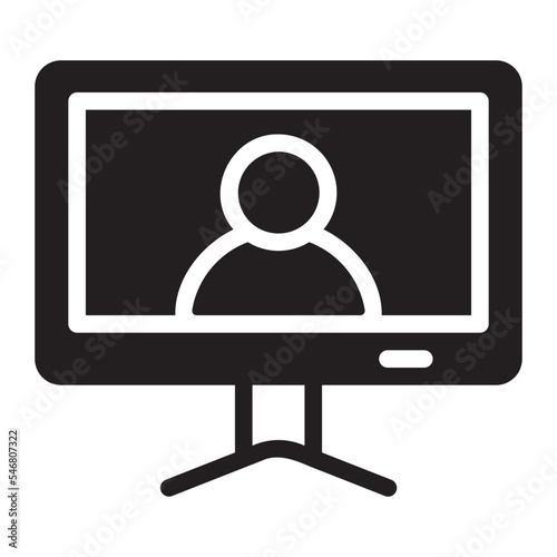 video call glyph icon