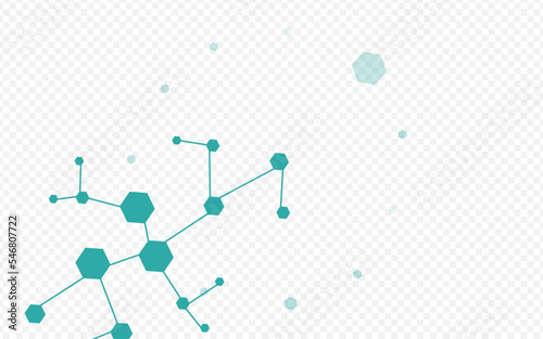 Geometric Atom Vector Transparent Background.