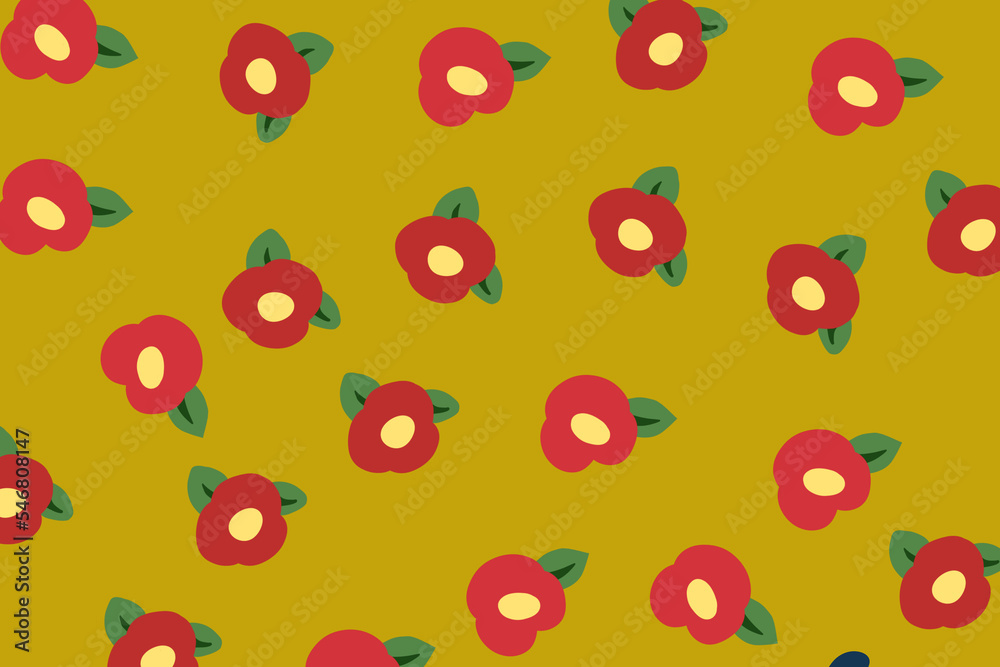 floret pattern illustration Japanese material floret pattern illustration Japanese material