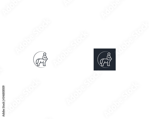 Centaur Archer, mythology creature, Sagitarius Zodiac Sign vector logo icon, fastarch logo from fast archer woman centaur vector for logo, sign, emblem or symbol graphic design vector illustration.