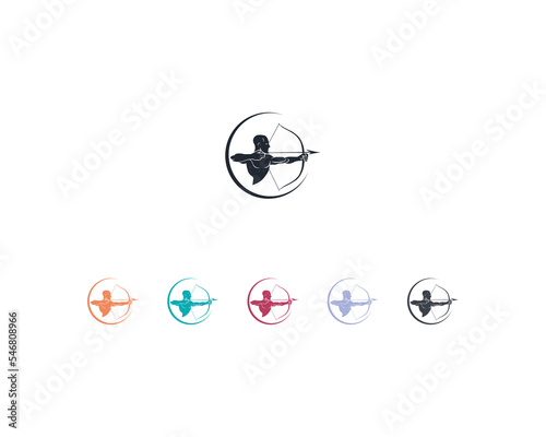 Centaur Archer, mythology creature, Sagitarius Zodiac Sign vector logo icon, fastarch logo from fast archer woman centaur vector for logo, sign, emblem or symbol graphic design vector illustration.
