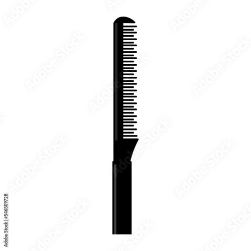 Comb mascara brush on white background
