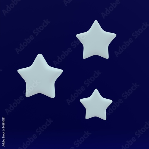 3D stars background. 3d rendering illustration.	