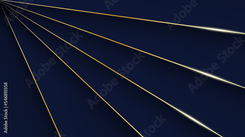 Elegant layered shape background with golden lines