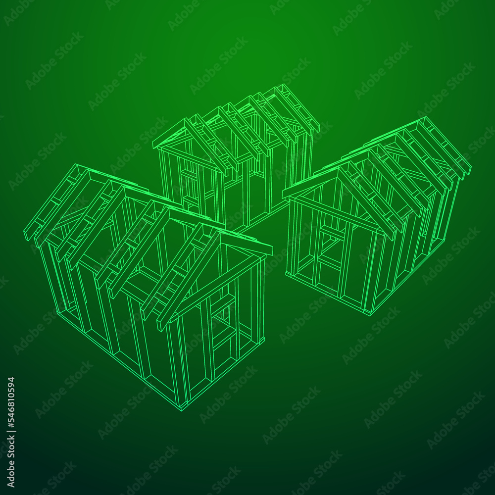Building object or framing house. Greenhouse construction frame. Building object or framing house. Greenhouse construction frame.