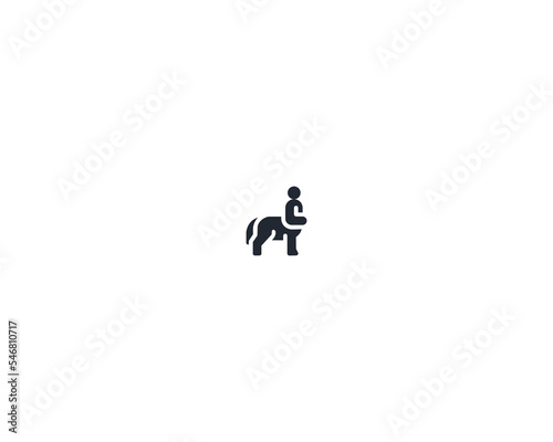 Centaur Archer, mythology creature, Sagitarius Zodiac Sign vector logo icon, fastarch logo from fast archer woman centaur vector for logo, sign, emblem or symbol graphic design vector illustration.