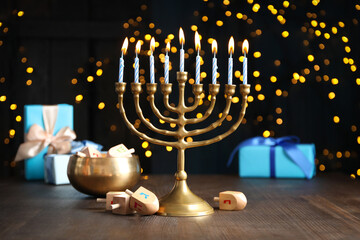 Сoncept of Jewish holiday, compositions for Hanukkah