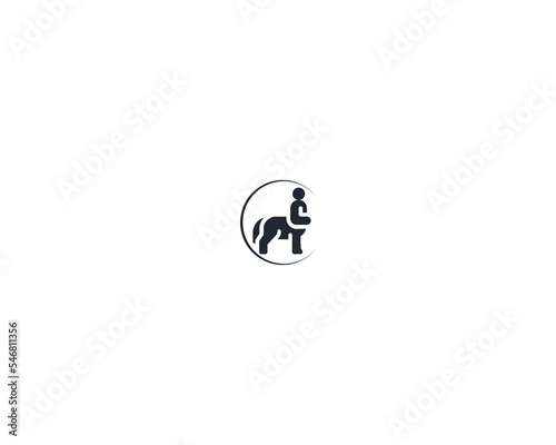 Centaur Archer, mythology creature, Sagitarius Zodiac Sign vector logo icon, fastarch logo from fast archer woman centaur vector for logo, sign, emblem or symbol graphic design vector illustration