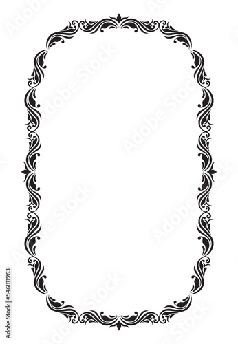 Wallpaper Mural イラスト素材: レトロ、アンティーク、ビンテージの長方形のフレーム。ゴージャスな飾り罫オーナメント Torontodigital.ca