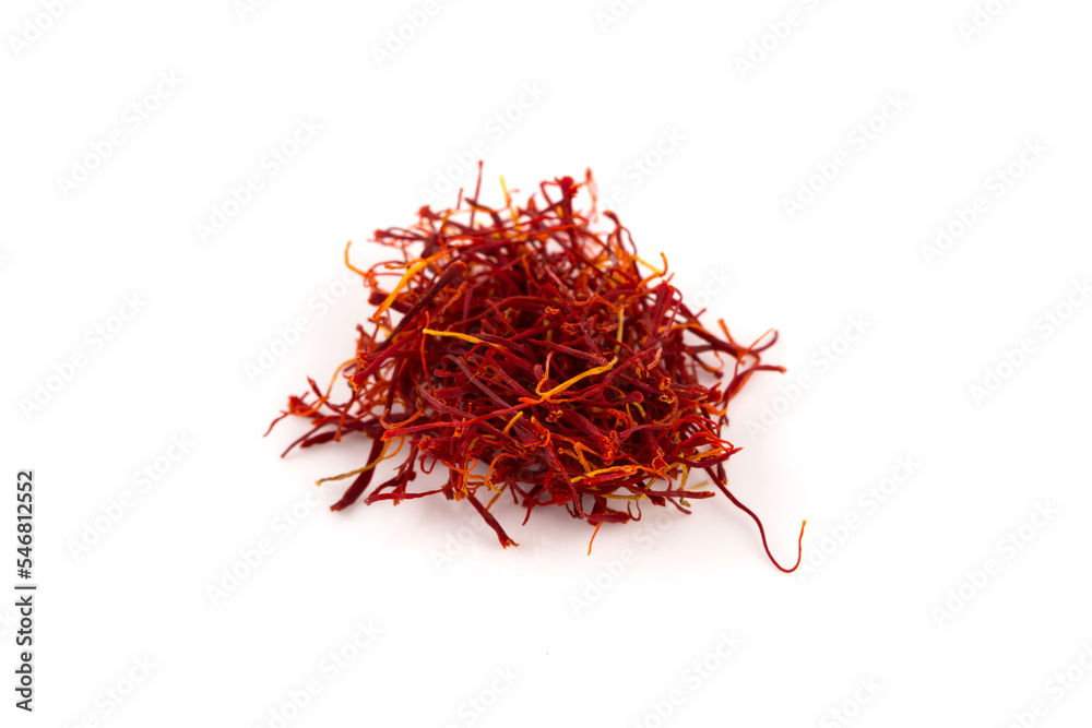 Fototapeta premium Dried saffron spice isolated