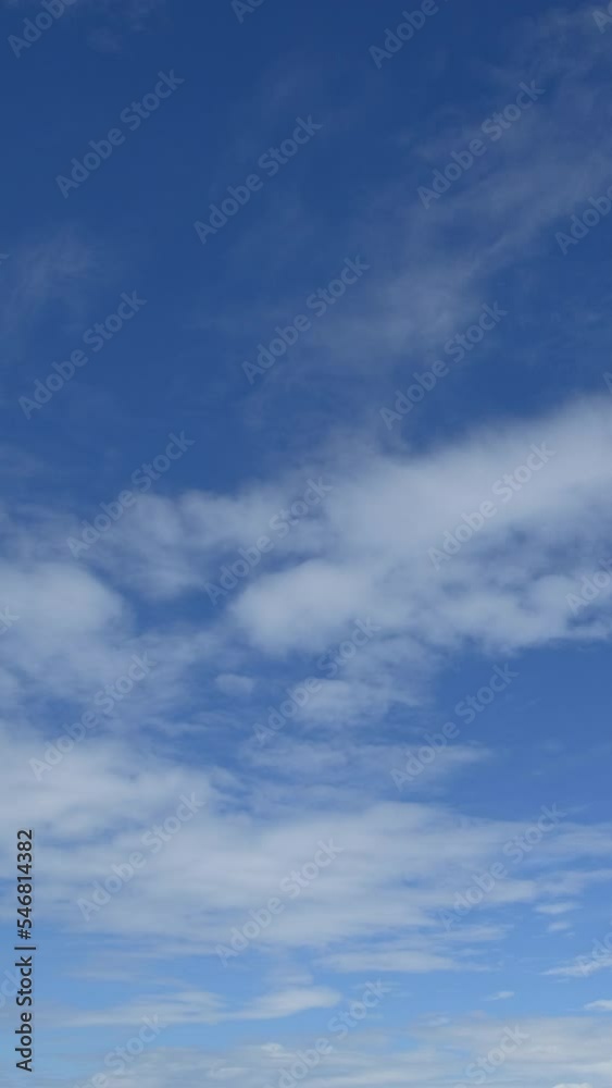 Blue sky with cumulus cloud time lapse on a sunny day 4k footage.