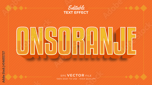 Editable text style effect - Netherlands football for Qatar 2022 FIFA world cup soccer championship