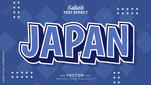 Editable text style effect - Japan football for Qatar 2022 FIFA world cup soccer championship